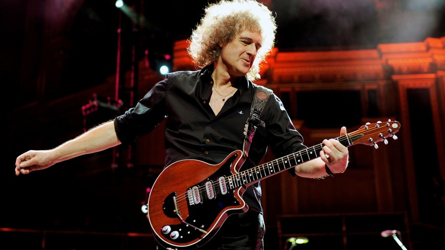 Brian May in Aktion auf der "Old Lady"-Gitarre.