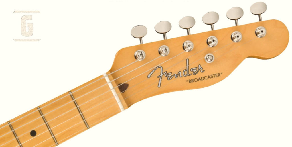 Clavijero Broadcaster con el logo Fender "Spaguetti"
