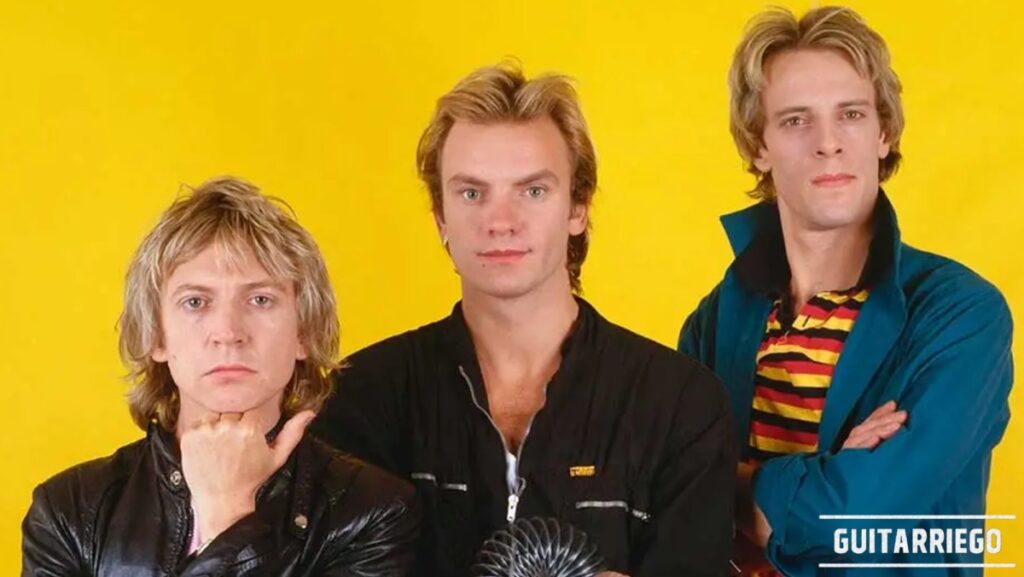 The Police, uma das bandas mais icônicas da história do Rock, fundada nos anos 70.